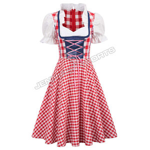 Sunny Fashion Girls Cotton German Dirndl Dress Echo TV Movie Costume Digital Print For Bavarian Oktoberfest <b>Halloween</b> Vintage - Product Image 2