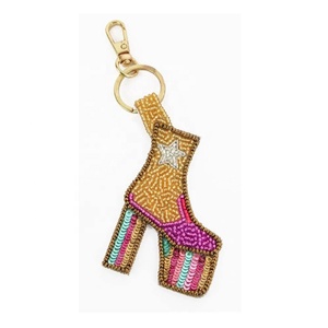 Glass Beads Dog Foot Bag Charms Keychain <b>Cute</b> Beaded Bag Charms for Tote Bag Accessories Handbags <b>Purse</b> Charm Gifts for Women - Product Image 3