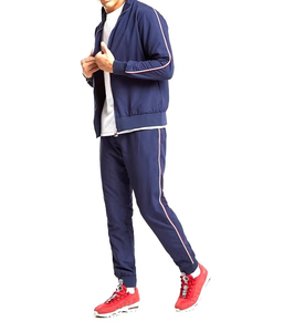 OEM Heritage Stripe Woven Poly Tracksuit Set | Full <b>Zip</b> Mock Neck Jacket <b>Trousers</b> | Athletic <b>Side</b> Stripe Private Label Pakistan - Product Image 1