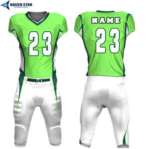 Uniforme de football américain en tissu Spandex/Polyester antibactérien à manches courtes, protection UV UPF 50+, évacuation de l'humidité - Product Image 6