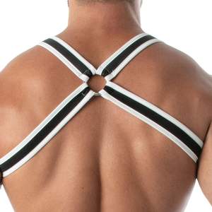 Fausse fourrure pour harnais de poitrine blanc, vêtements de club pour hommes, ajustable, respirant, écologique, grande taille - Product Image 6