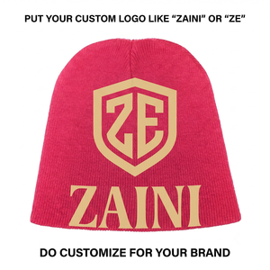 หมวกบีนนี่ ZAINI ZI-092 240 GSM พรีเมียม คอมพิวเตอร์นิต 100% อะคริลิก สำหรับผู้ใหญ่ ยูนิเซ็กซ์ ลายตัวอักษร สีกรมท่า เทา แดงเลือดหมู ประดับเพชร - Product Image 3
