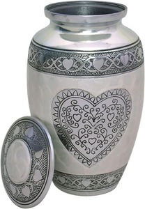 <b>Art</b> <b>Deco</b> Brass Urn Round Handmade Metal Sympathy Gift with Floral Engraving Design for Home Décor - Product Image 3