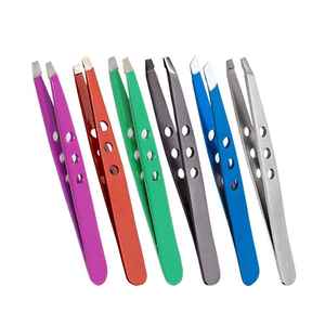 German Quality Customized Design Made Slanted Tip Eyebrow Tweezer Professional Hair Pluckers Stainless Steel Eyebrow Tweezers - Product Image 5