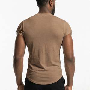 Camiseta de Manga Corta con Cuello Redondo, Corte Ajustado, Color Sólido, de Algodón Jersey, Transpirable, Informal, Ecológica y de Secado Rápido para Hombre, Marca SPINE CRAFT - Product Image 6