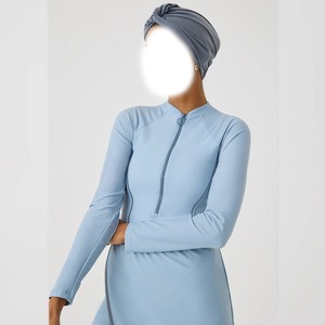 Custom <b>Modest</b> Muslim Swimwear Women 3 Piece Set Quick Dry Islamic Full Coverage <b>Swim</b> <b>Suit</b> with Hijab Cap OEM ODM - Product Image 5