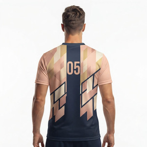 T-shirt de football léger pour homme, maillot de football à col en V pour homme, vêtements de fitness pour homme, maillot de football, t-shirt de football pour homme en sublimation - Product Image 2