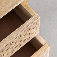 Table de chevet en bois de mangue Vandana Nova Cresta