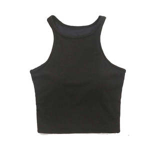 Summer Women Crop <b>Top</b> Short Sleeve Stretchy Slim Fit Gym Fitness Ribbed Crop <b>Tank</b> <b>Top</b> for Sale - Product Image 3