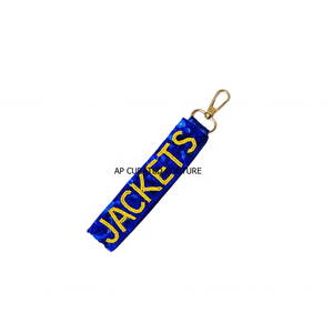 Breloques porte-clés en perles de verre faites à la main de qualité supérieure avec motifs brodés, accessoires personnalisés pour les jours de match, tendance et sur mesure - Product Image 1