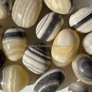 งานฝีมือหินกึ่งมีค่าสำหรับการทำสมาธิพลอยเรกิแกะสลักจากหินเซลไซต์ลายม้าลายธรรมชาติ - Product Image 2