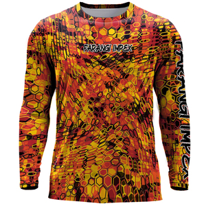 Vêtements pour hommes personnalisés pour la saison de la chasse aux canards en été, motif camouflage, col rond, manches courtes, jersey de chasse à col rond - Product Image 2