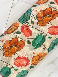 Tela de Algodón Puro con Lentejuelas y Estampado Digital, 44 Pulgadas de Ancho, Ligera, Transpirable, Material para Vestidos Étnicos - Product Image 4