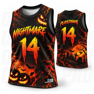 Maillots de football américain personnalisés pour équipes – Tenues de football 7v7, 5v5, 2v2, 7on7 sur mesure – Vêtements de sport à thème Halloween – Nom et numéro d'équipe OEM - Product Image 1