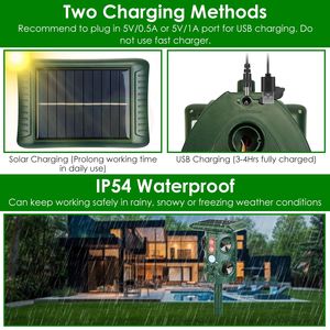 Dispositivo Anti-Parassiti Impermeabile IP54 per Interni ed Esterni, Facile da Installare, 5 Modalità, Ricaricabile Solare/USB, per Aree fino a 300m² - Product Image 6