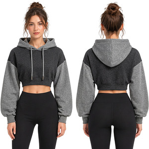 Sudadera Corta con Capucha para Mujer de Marca Privada, Sudadera con Capucha Personalizada, Fabricante Mayorista de Ropa, Proveedor para Minoristas - Product Image 1