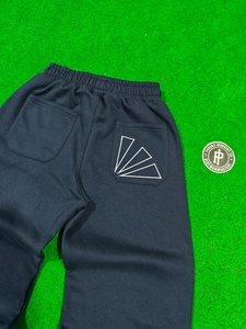 480 GSM Heavyweight Embroidery Sweatpants Fleece Trendy <b>Joggers</b> Men Casual <b>Cuffed</b> Two Tone Streetwear <b>Cuffed</b> Pants - Product Image 2