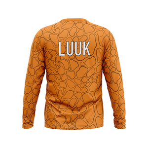 เสื้อรัดกล้ามเนื้อแขนยาวพิมพ์ลายตามสั่งสำหรับผู้ชาย ผลิตจากผ้าซับเหงื่อ เหมาะสำหรับการฝึกความแข็งแรงและการออกกำลังกายแบบคาร์ดิโอ - Product Image 2