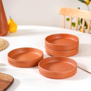 Plato Decorativo Ovalado de Terracota Hecho a Mano, Base para Macetas, Color Marrón Rústico, para Decoración del Hogar, Regalo de Inauguración, Centro de Mesa - Product Image 5