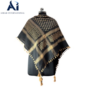 Foulard palestinien Kufiya pour homme, Shemagh Yashmagh arabe traditionnel, carré à carreaux, en polyester léger, durable, respirant et à séchage rapide - Product Image 2