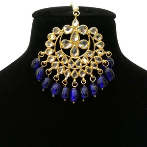 Tocado Étnico Royal Head de Aleación de Zinc Maangtikka para Mujer - Boda, Novia, Día de San Valentín, Aniversario, Despedida de Soltera - Product Image 1