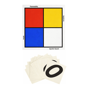 Kit de panneaux magnétiques Brady NFPA 12x12 pouces - Avertissement d'instabilité pour la signalisation de sécurité en laboratoire - Product Image 3