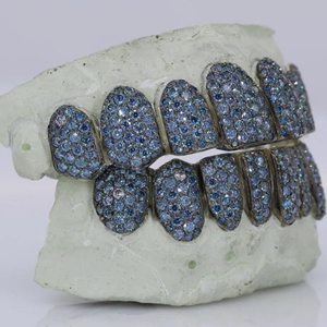 ฮิปฮอปที่กําหนดเอง925ฟันเงินย่างIced Out Moissaniteเพชรย่างฟันเงินเครื่องประดับที่ดีที่สุดราคา - Product Image 3