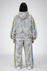 Ensembles de survêtements d'hiver unisexes personnalisés en gros, style streetwear Y2K, avec logo personnalisé, en molleton 100% coton épais 320 GSM - Product Image 5