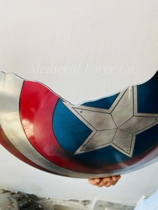 Escudo de Acero Forjado a Mano con Diseño Marvels |   Accesorio de Cosplay con Efecto de Daño de Batalla - Product Image 4