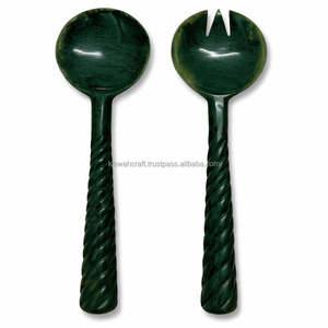 High <b>End</b> Modern Decorative Resin Salad Serving Spoon Fork Long Handle Durable Party Use Stylish Handmade Server American Style - Product Image 1