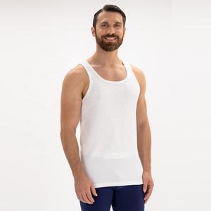 Débardeur en tricot pour homme, vente en gros, été, décontracté, uni, coupe ajustée, vêtements de sport et de fitness, séchage rapide, 100% coton - Product Image 3