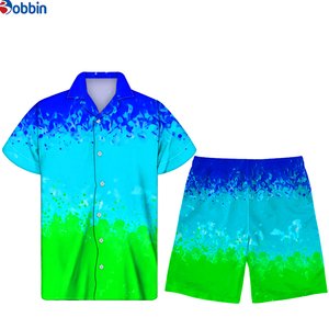 Collection d'été : Chemise boutonnée personnalisée pour homme, pantalon de plage à manches courtes, costumes pour homme grande taille, confortables et respirants - Product Image 6