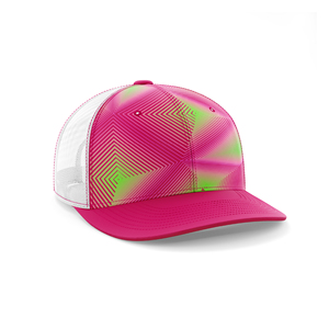 Custom Keepdri NTTK09 Snapback Trucker <b>Cap</b> Polyester Anti-Bacterial Quick Dry Breathable Anti-Uv Sublimation Printed Pink Neon - Product Image 2