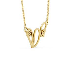 Collier pendentif cœur en fil ouvert avec diamant, bijoux de créateur haut de gamme pour femme, cadeaux personnalisés disponibles en promotion - Product Image 4