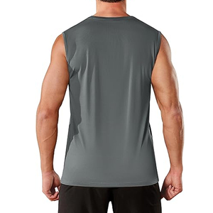 เสื้อกล้ามฮิปฮอปผู้ชายรุ่นใหม่ปี 2026 เป็นมิตรกับสิ่งแวดล้อม แห้งเร็ว ระบายอากาศดี คอกลม ป้องกันแสงแดด UPF 50+ สำหรับออกกำลังกาย - Product Image 2