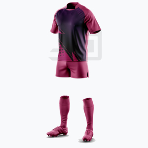 Ensemble short et maillot de rugby brodé en 3D, 100 % polyester, antibactérien, écologique et respirant, pour adultes, écoles et clubs - Product Image 2