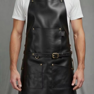 Genuine Leather Smell Proof Lightweight Machinist Apron Metal Lathe Protection Heavy Duty Workshop Safety Gear Cross Backs - Product Image 1