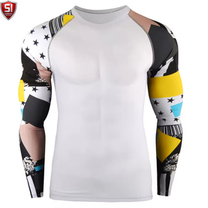 SI Unisex <b>Long</b> <b>Sleeve</b> <b>Compression</b> <b>Shirt</b> Sublimation Print Crew Neck Full <b>Sleeve</b> Sweat-Wicking Quick Dry Sports Bodysuit - Product Image 2