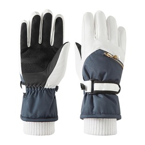 Gants de ski d'hiver avec sangle de poignet, gants de football de sécurité pour sports de plein air en cuir - Product Image 1