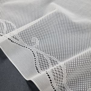 Tissu en dentelle extensible à bord festonné 34 cm, bande en maille légère en nylon et élasthanne tricotée chaîne pour lingerie de mariage et panneaux de soutien-gorge - Product Image 6