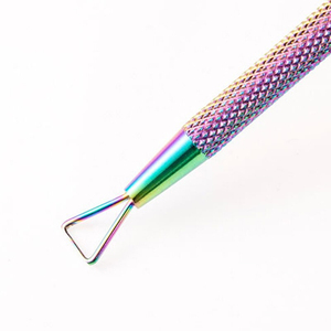 Poussoir triangulaire en argent durable pour gel UV, manucure, pédicure, coupe-cuticules et peaux mortes - Product Image 4