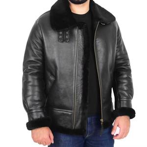 2024 Men's High Street Style Regular Sleeve Warm Coated Leather Eco-Friendly <b>Waterproof</b> Windproof Motorcycle Fashion <b>Jacket</b> - Product Image 5