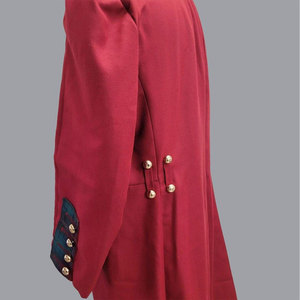 Men's Burgundy Traditional Doublet Jacket Costume Tailcoat Tartan Cotton Twill Custom Handmade Highland - Product Image 5