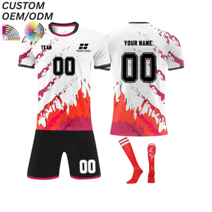 ชุดฟุตบอลแบบกำหนดเอง เสื้อทีม 100% โพลีเอสเตอร์ พิมพ์ลายด้านหน้า รับผลิตแบบ OEM ODM สำหรับขายส่งระดับมืออาชีพ - Product Image 5