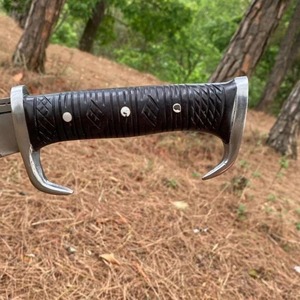 Couteau Bowie artisanal sur mesure, lame en acier inoxydable, manche en bois, pointe clip, couteau de chasse et de survie à lame fixe, utilisation en extérieur - Product Image 3