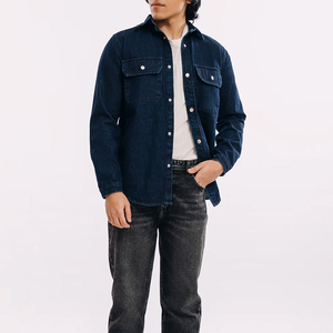 Camisa de Mezclilla de Manga Larga para Hombre, Nueva Colección 2026, Corte Ajustado, Diseño Moderno con Botones y Bolsillo Frontal, Estilo Casual y de Negocios - Product Image 3