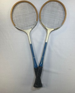Unisex Customize All Sizes and Colours Wooden Badminton Racket Tennis With Gripy Soft Handle Hard <b>Netting</b> and Custom Logo - Product Image 1