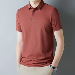 Camisetas Polo para Hombre, Casuales, Transpirables, Nueva Moda Deportiva, Manga Corta, Algodón, Tallas Grandes, Color Morado - Product Image 5