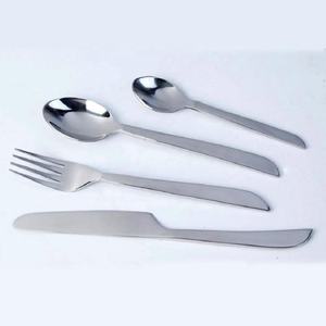 <b>Plain</b> Hockey Design Handle Stainless steel <b>Mirror</b> Polished Food Safe Flatware Set for Table Having Four Pieces - Product Image 1