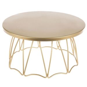 Round Metal <b>Cake</b> <b>Stand</b> with Gold Wire Base and <b>Marble</b> top Reusable Dessert Display Plate for Wedding Birthday Party Centerpiece - Product Image 1